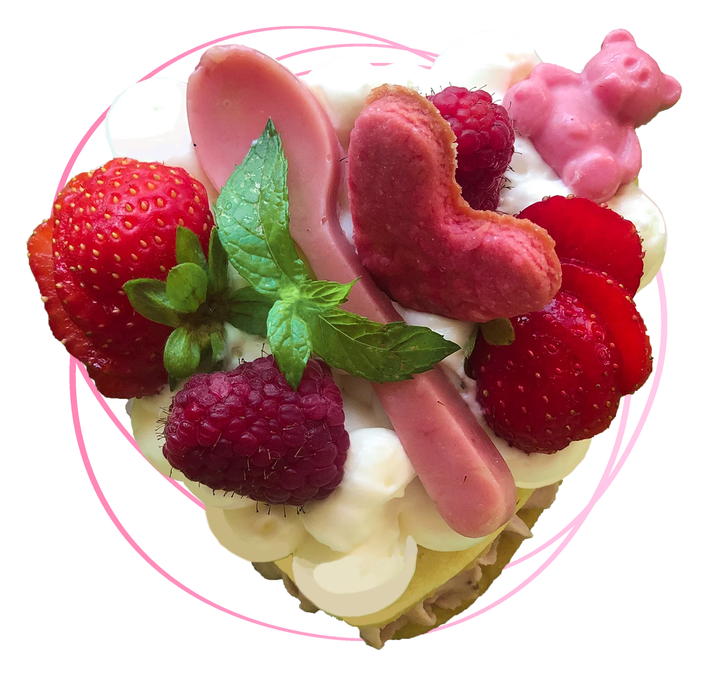 foto di un fingerfood dolce con frutti rossi